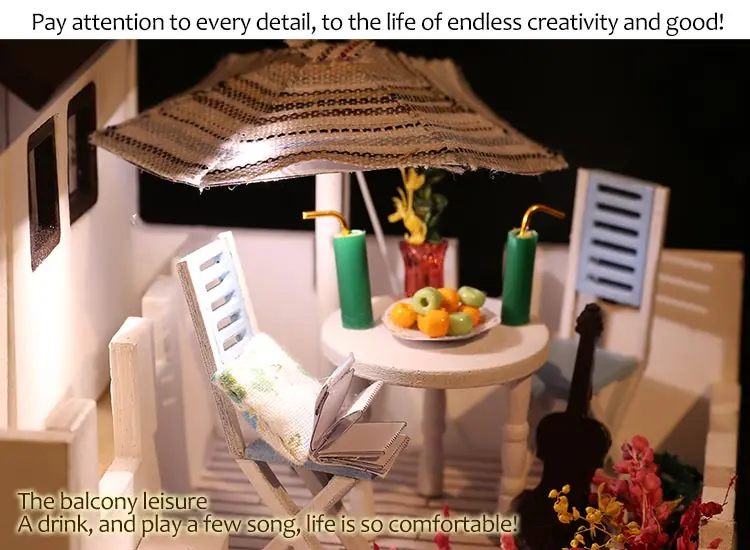 CUTEBEE DIY деревянный кукольный домик кукольные домики Миниатюрный Кукольный дом мебель набор Каса Музыка Led игрушки для детей подарок на день рождения K18