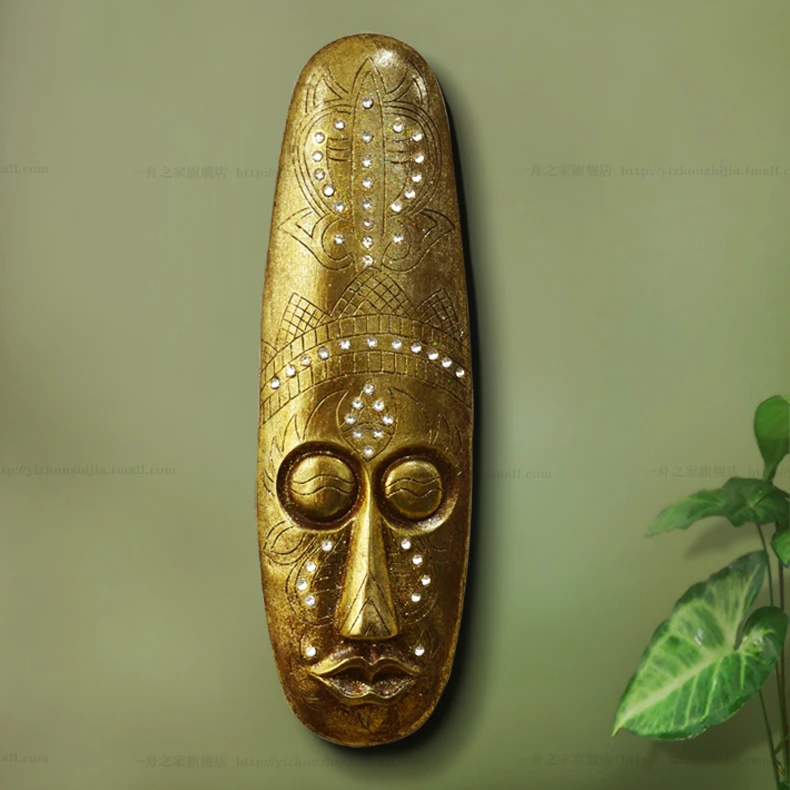 Полимерное украшение для дома аксессуары современная абстрактная Золотая маска