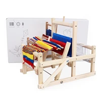 wooden traditional weaving loom children toy craft educational gift wooden weaving frame knitting machine