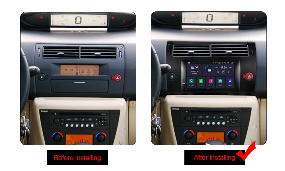 Новинка! 4+ 64G Android 9,0 автомобильный dvd-радиоплеер gps навигация для Citroen C4 C-Triomphe C-Quatre 2004-2009 автомобильный аудио стерео 8 ядер