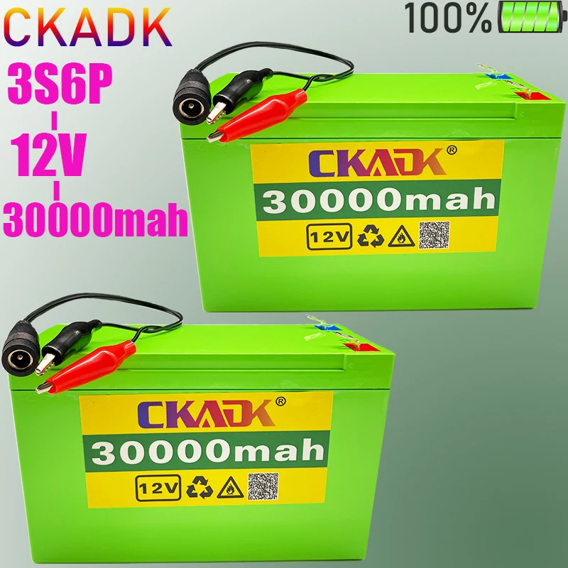 

12V30Ah 18650 Li ion rechargeable battery pack 3S6P electric vehicle toy spray scale access control built-in BMS
