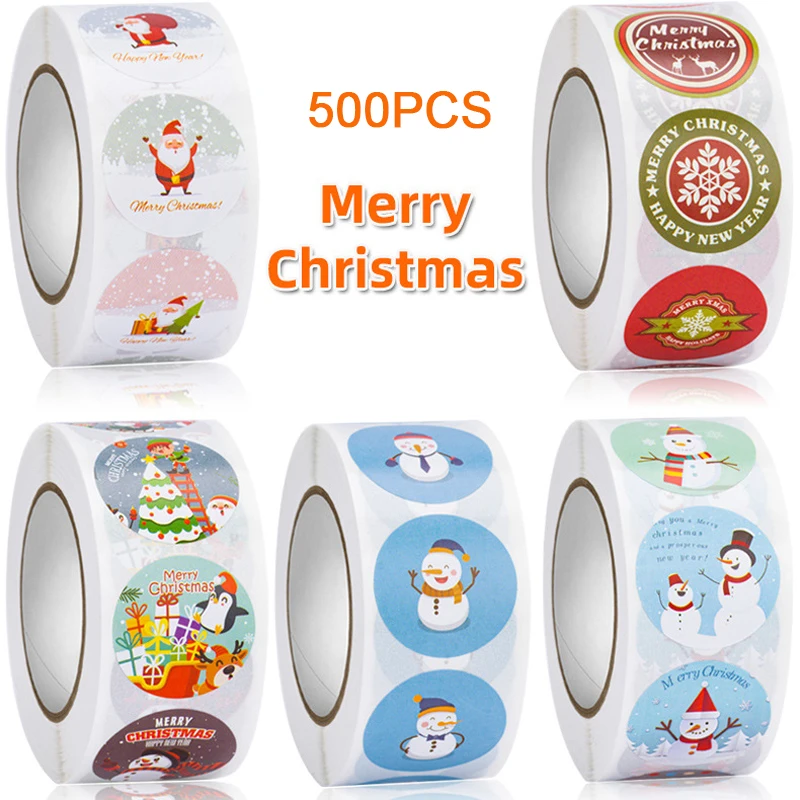 500 шт. рождественские наклейки подарки герметичные s декор этикетки упаковочная