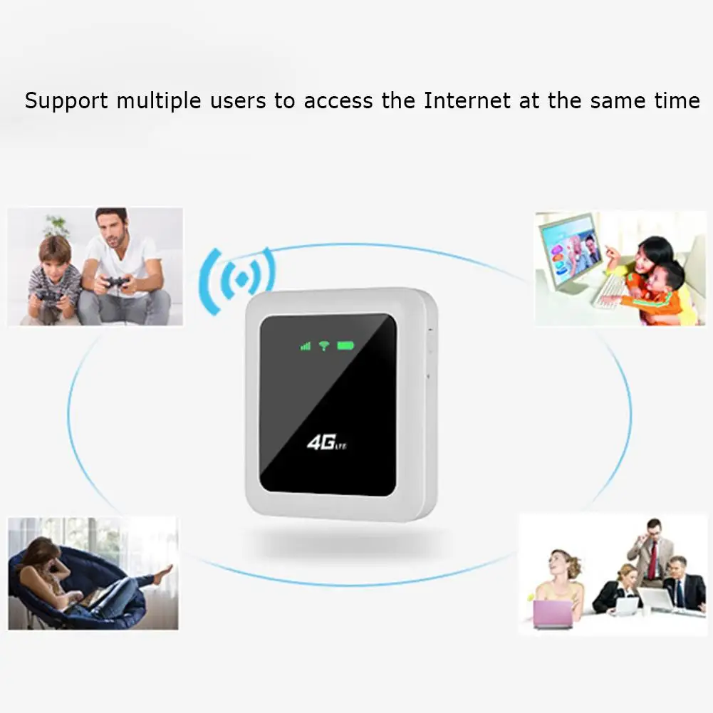 

Portable 4G/3G Mini Wifi Router Dongle 150Mbps Wireless Adapter Mobile Hotspot Built-In 5200 Mah Large Capacity Battery Charge