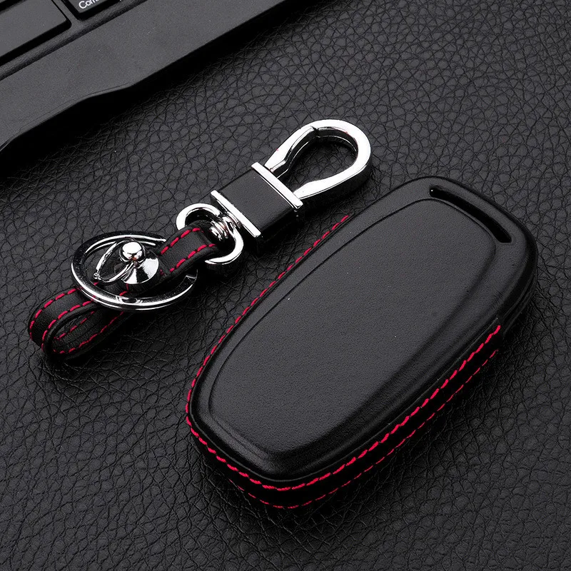 Genuine Leather Car Key Case Cover For Audi B6 B7 B8 A4 A5 A6 A7 A8 Q5 Q7 R8 TT S5 S6 S7 S8 Shell Bag for | Автомобили и