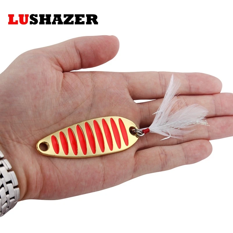 10g 15g 20g Fishing Lure Bait Spoon Gold/Silver Hook Pesca Hard Lures Metal |
