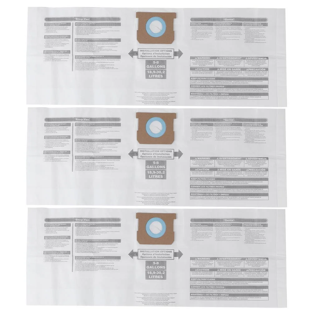 

Мешки для пылесоса, 3 шт., мешок для сбора пыли, сменный аксессуар, подходит для Shop-Vac 90661 906-61