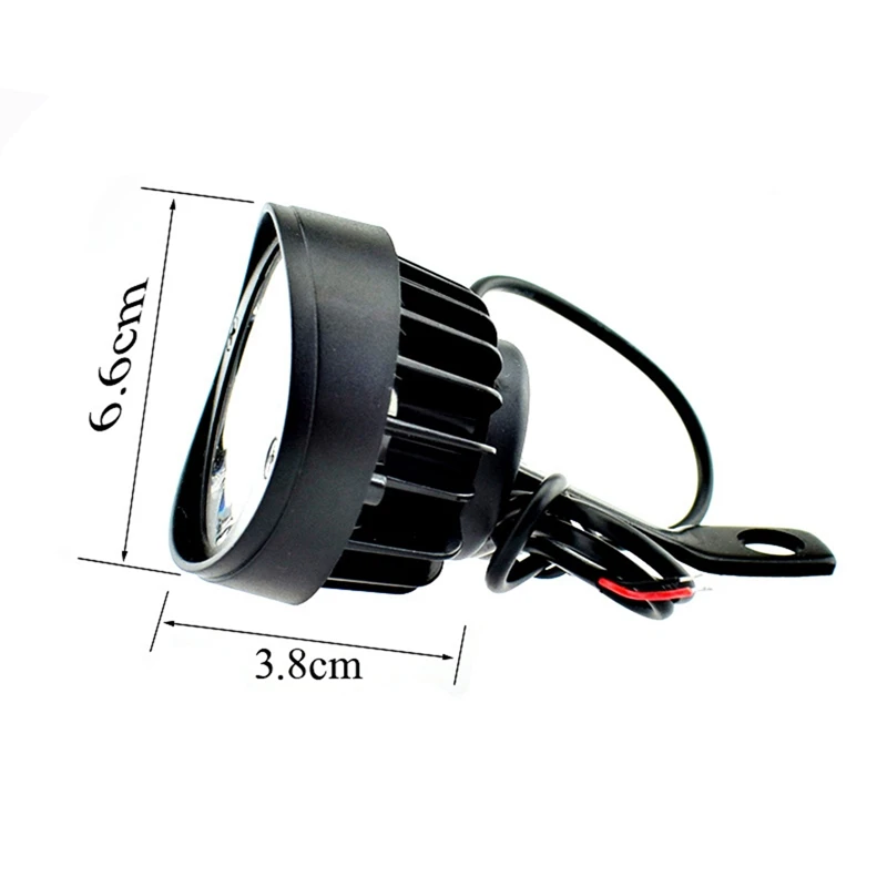 

For 2PCS/Set 6LED Motorcycle Headlight Fog Driving Lights Front Head Lamp ABS Plastic + Metal 12V