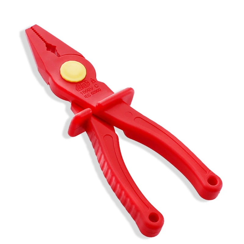 

Non-slip VDE Resistant Plastic Flat Nose Pliers Used for Clamping or Winding Wire Operation High Temperature Resistant