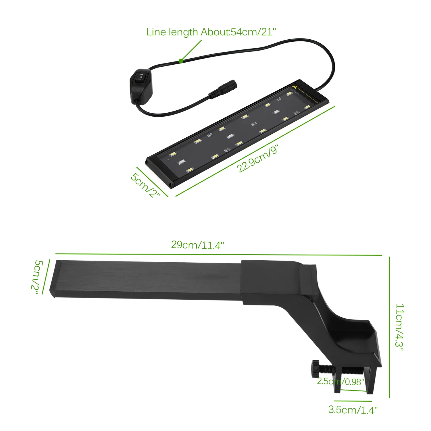 Супер тонкий 15 Светодиодный ярко синий и белый светильник для аквариума 6 Вт с