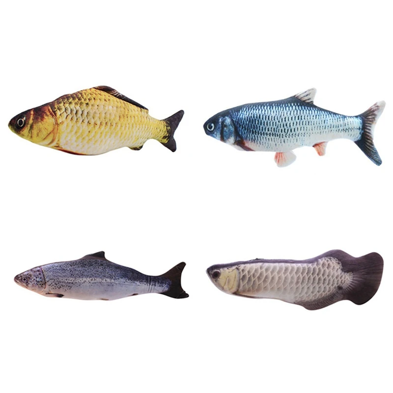 Игрушки для кошек кошачья мята имитация пушистой рыбы кошка искусственная рыба