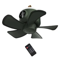 8000mah usb rechargeable remote control timing camping fan 4 gears tent ceiling fan with led lamp for home outdoor bed