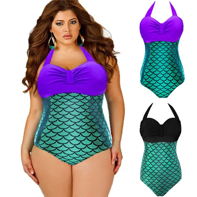 Большой размер женский купальник русалки пляжная одежда бикини бюстгальтер с