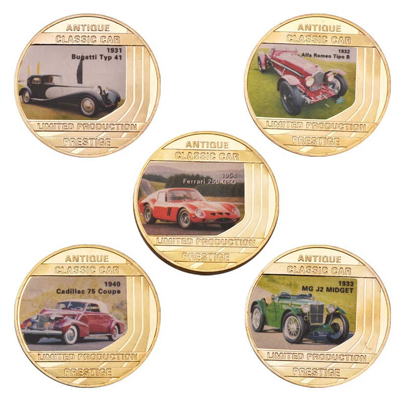 WR антикварные классические автомобильные золотые коллекционные монеты с
