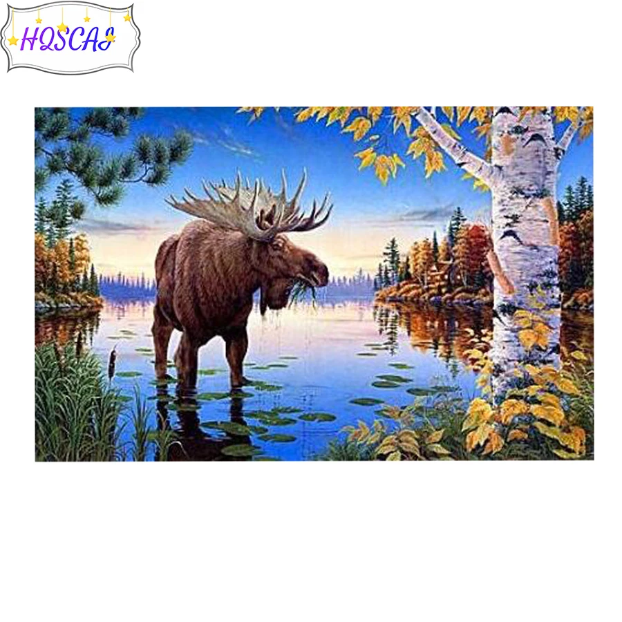 

5D DIY Diamond Painting Elk animal full round/square drill Cross Stitch Diamond Embroidery New Handicraft Home Decor art picture