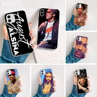 huagetop august alsina black tpu soft phone case for iphone 12 pro max 11 pro xs max 8 7 6 6s plus x 5s se 2020 xr cover