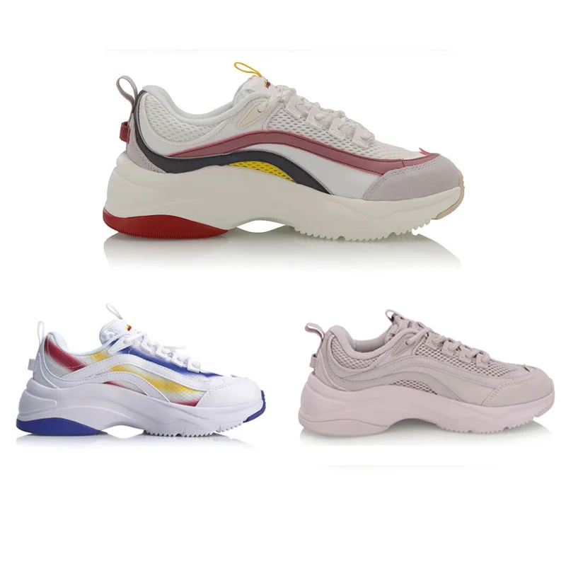 Li-Ning/Женская обувь AURORA WINDWALKER; стиль жизни; обувь в стиле ретро; удобная спортивная обувь с подкладкой для фитнеса; удобные кроссовки; AGCP108 YXB307