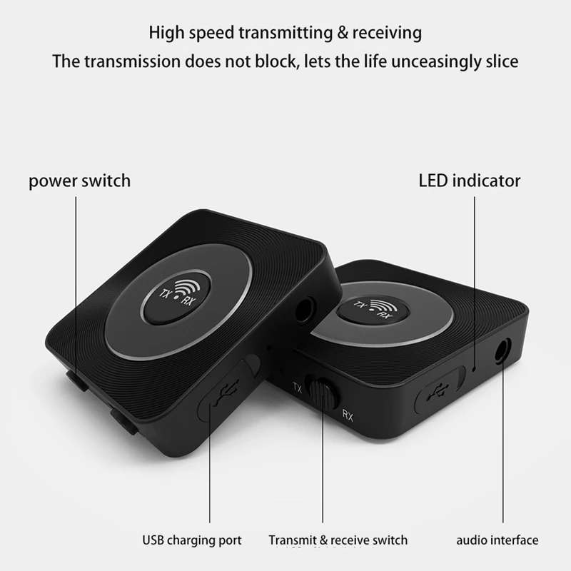 

BTA003 Universal 3.5 Bluetooth Audio Transmitter Receiver Supports 1 Support 2 Low Latency Audio and Video APTX
