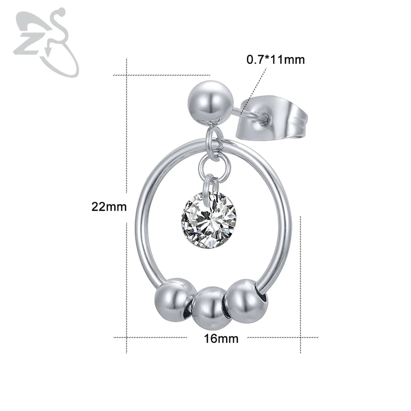 Серьги-гвоздики из нержавеющей стали 316L в стиле хип-хоп | Украшения и аксессуары