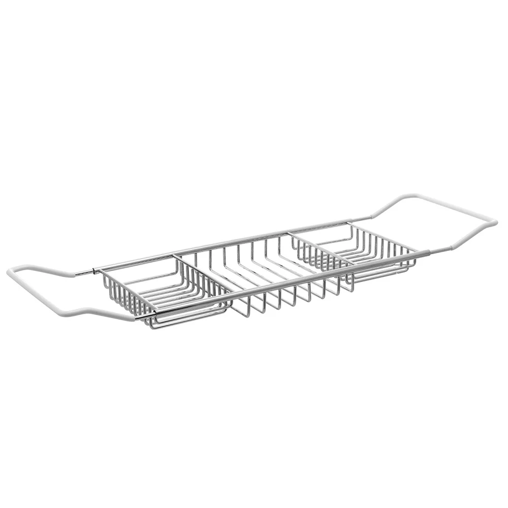 

Stainless Steel Bath Basin Rack Telescopic Bathtub Rack Home Bathing Phone Rack