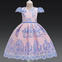 girls princess kids dresses for girls tutu lace flower embroidery ball gown baby girls clothes kids wedding party dress