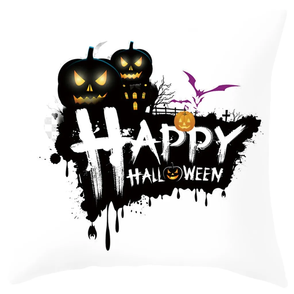 Чехол для подушки на Хэллоуин с изображением черепа Джека Кошмар перед