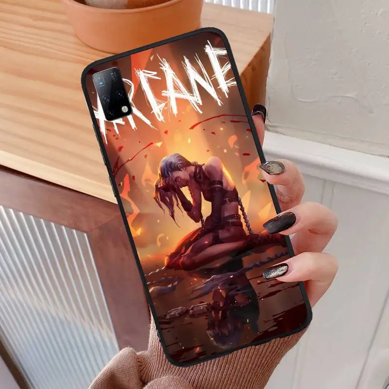 hot arcane jinx phone case for huawei honor v30 9 5a 7 v20 v10 8 7a lite view pro x soft cover fundas free global shipping