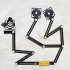 12-по бокам отверстие локатор с несколькими углами с измерительной линейкой; Угломеры Регулируемый Алюминий плитка из сплава Стекло деревообрабатывающий универсальный тонкий пояс, который крепится на