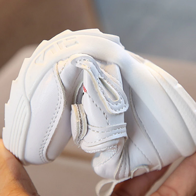 

Spring Boys Girls Fashion Sneakers Baby/Toddler/Little Kids Leather Trainers Children School Sport Shoes Soft Running Shoes