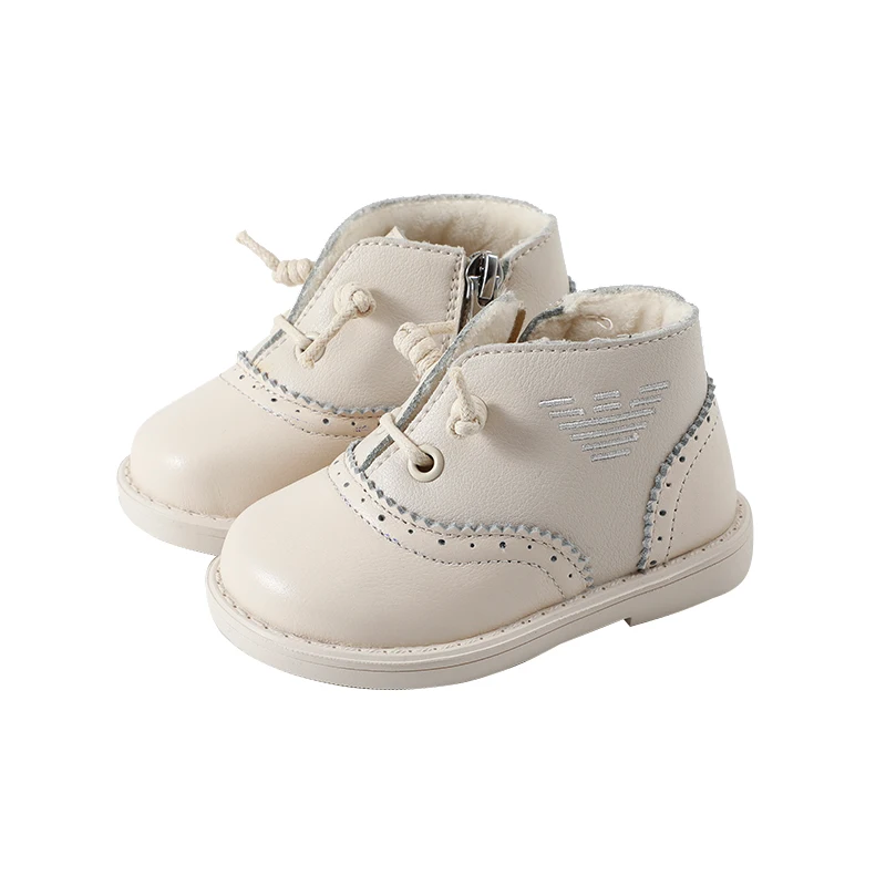 Зима 2019 новые детские из натуральной кожи для Girls'Walking Мужская молодежная обувь