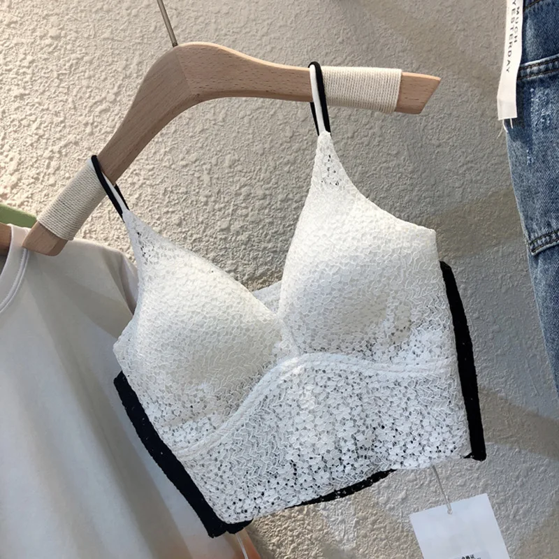 Женский кружевной бюстгальтер CHRLEISURE с треугольными чашками без косточек