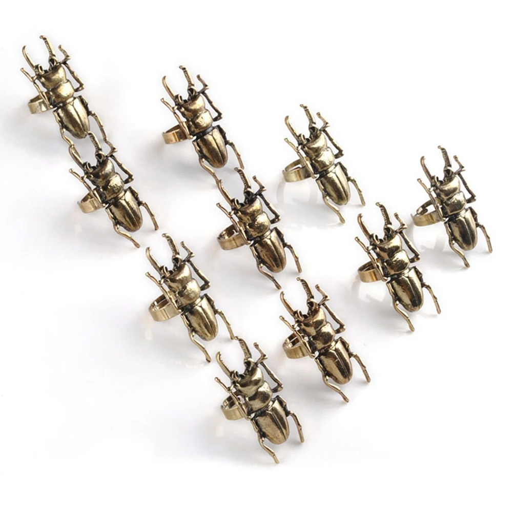 

Adjustable Vintage Retro Punk Alloy Material Animal Bronze Insect-shaped Ring Finger Rings Fashion Jewellery for Party Gift