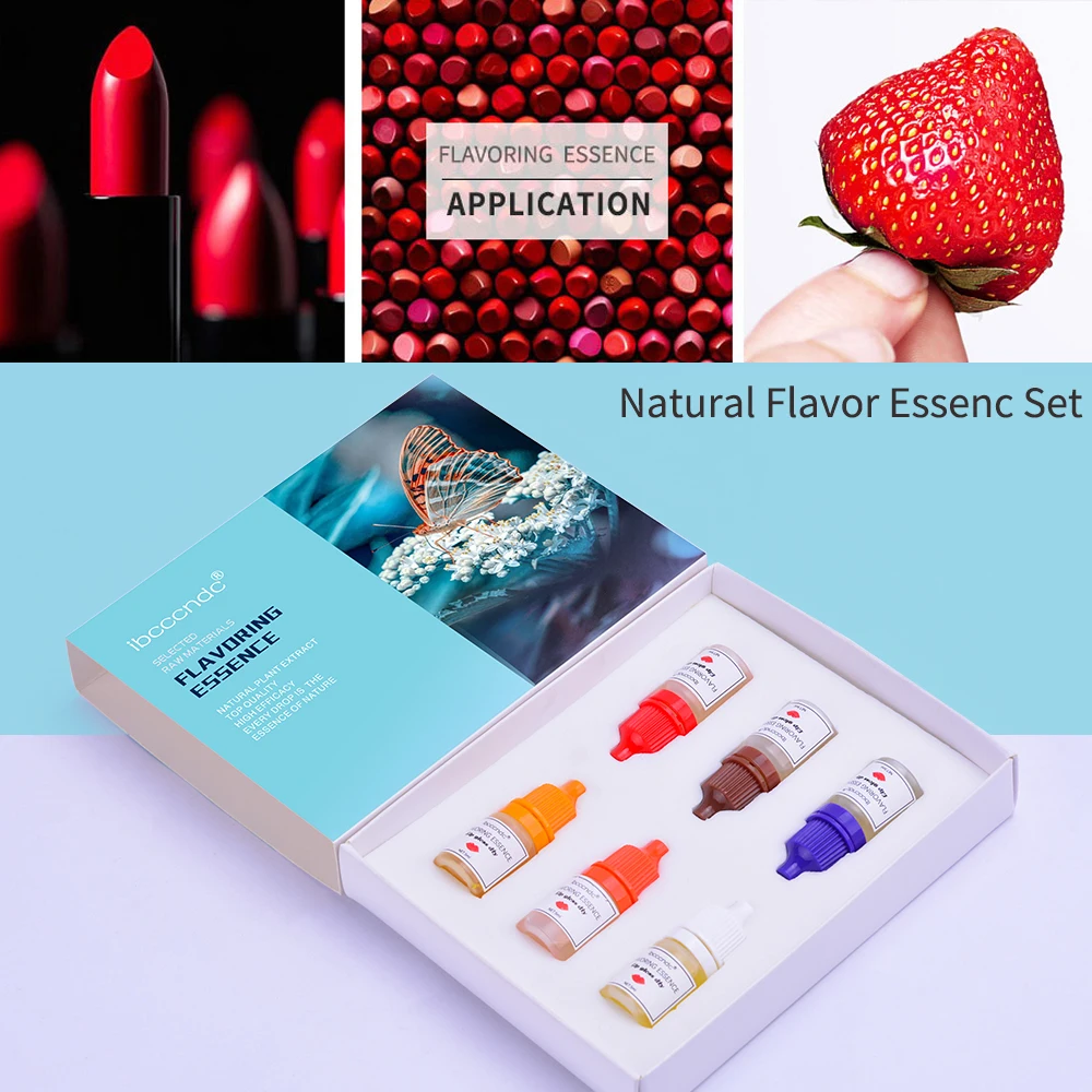 5ml Six Flavor For Handmade Cosmetic Lip Gloss Base Lipgloss DIY  Fragrance Flavoring Essential Oil TSLM1