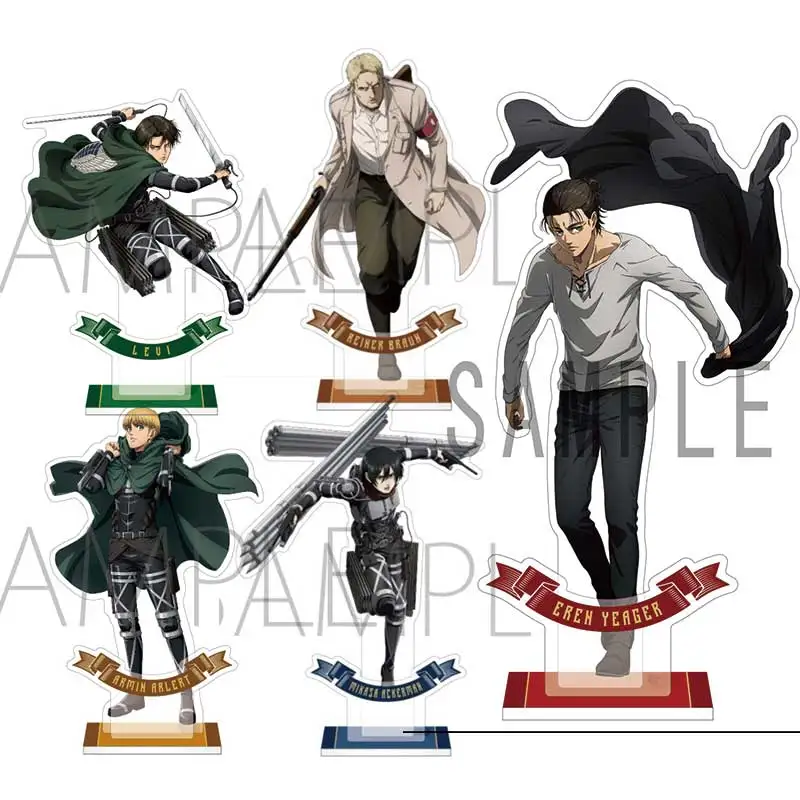 

Anime Attack on Titan Eren Jaeger Erwin Smith Levi·Ackerman Mikasa Cosplay Acrylic Figure Stand Display Model Plate Decor Gift