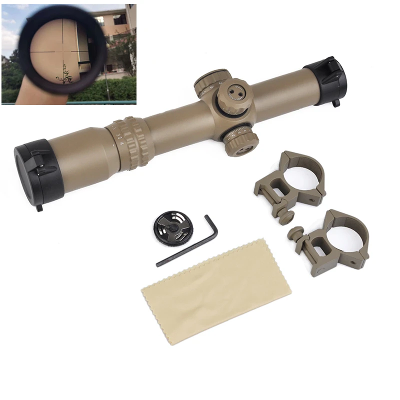 SEIGNEER Tactics 1 4x24 SE оптика длинная подсветка для глаз красный или зеленый сетка
