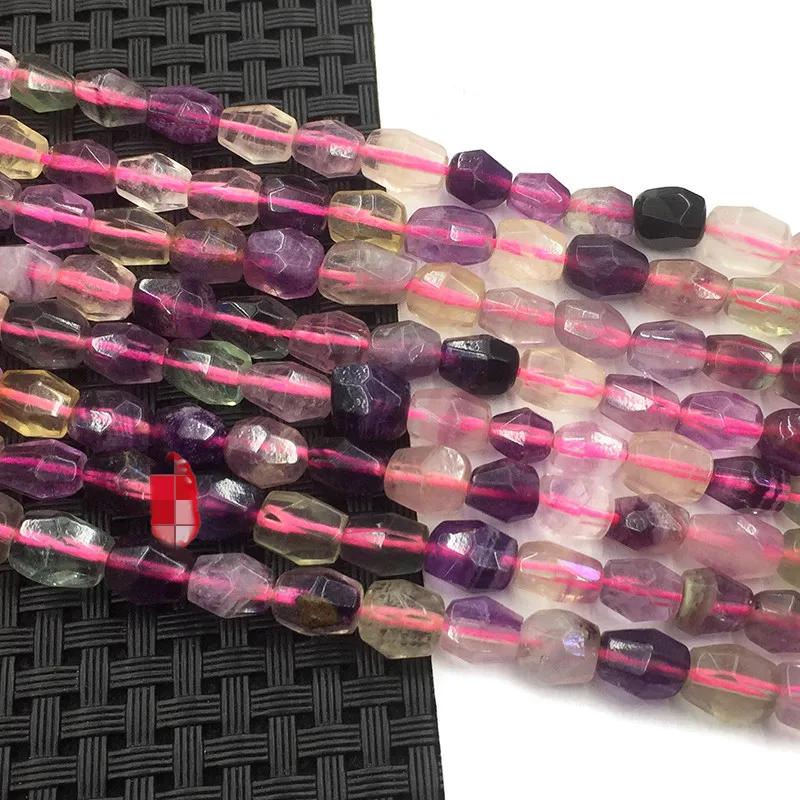 

Natural Garnet Prehnite Fluorite Black Hair Crystal Unshaped Faceted Loose Spacer Bead Accessories For DIY jewelry making