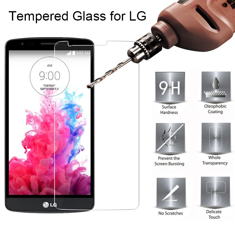 

9H Screen Protector for LG G3 Stylus G3S G2 Mini Tempered Glass for LG G4 Mini G4C G4S G4 Stylus Phone Protective Glass Film