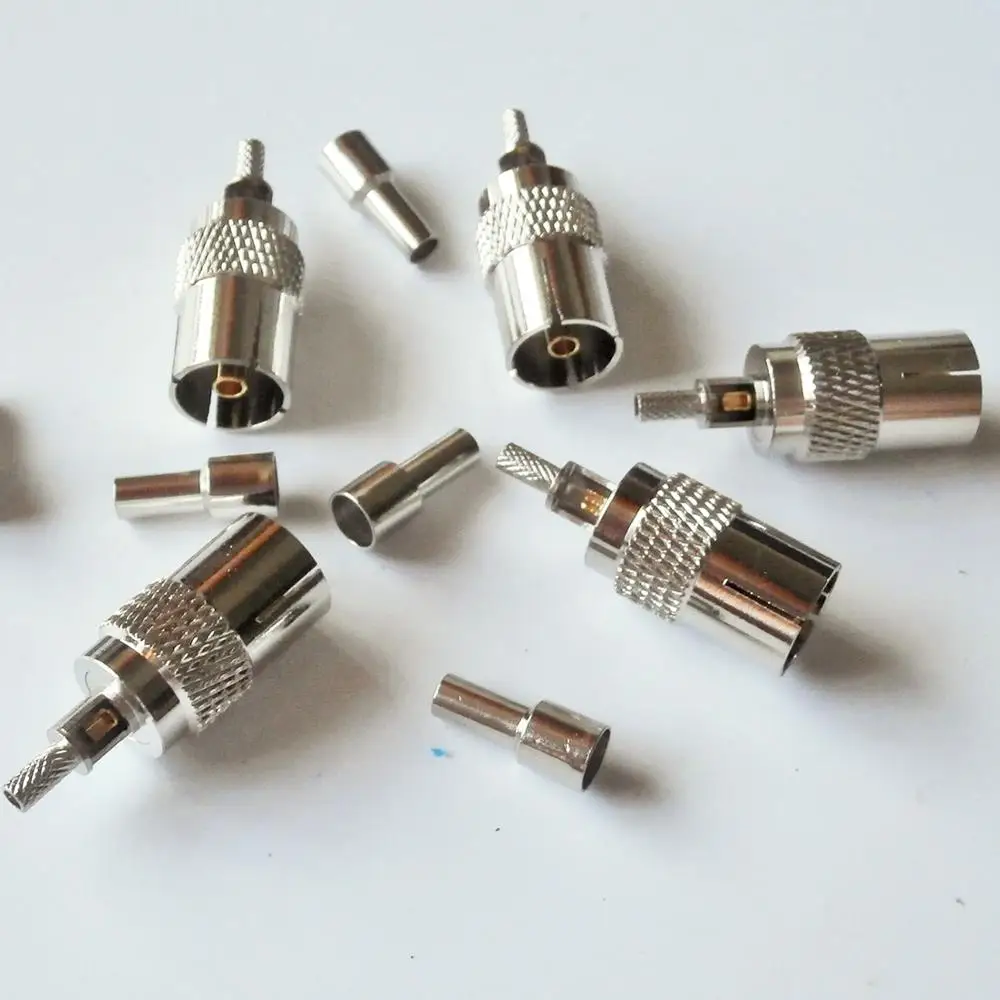 Разъем РЧ коаксиальный разъем PAL DVB T IEC женский обжим окна для RG316 RG174 LMR100 RG179 кабель