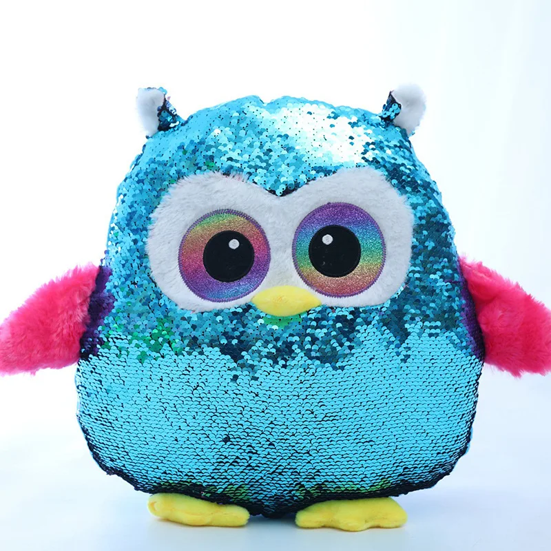 Новая модная подушка с пайетками Единорог кактус Сова плюшевая мультяшная