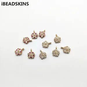 Новое поступление! 12x9 мм 50 шт медныекубические циркониевые Цветочные коннекторы для сережек, аксессуары, серьги ручной работы, ювелирные изделия DIY