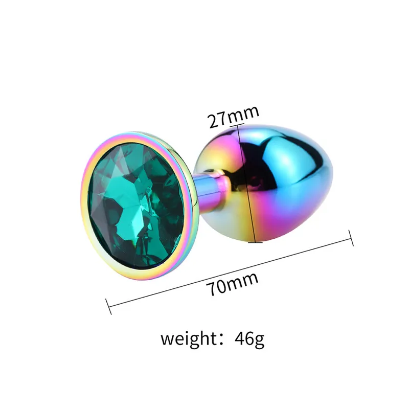 Анальная пробка из нержавеющей стали с вибратором анальная кристаллами