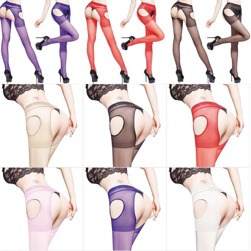 

New Womens Sexy Pantyhose Tights Suspender Sheer Open Crotch Stockings Hosiery Socks Breathable
