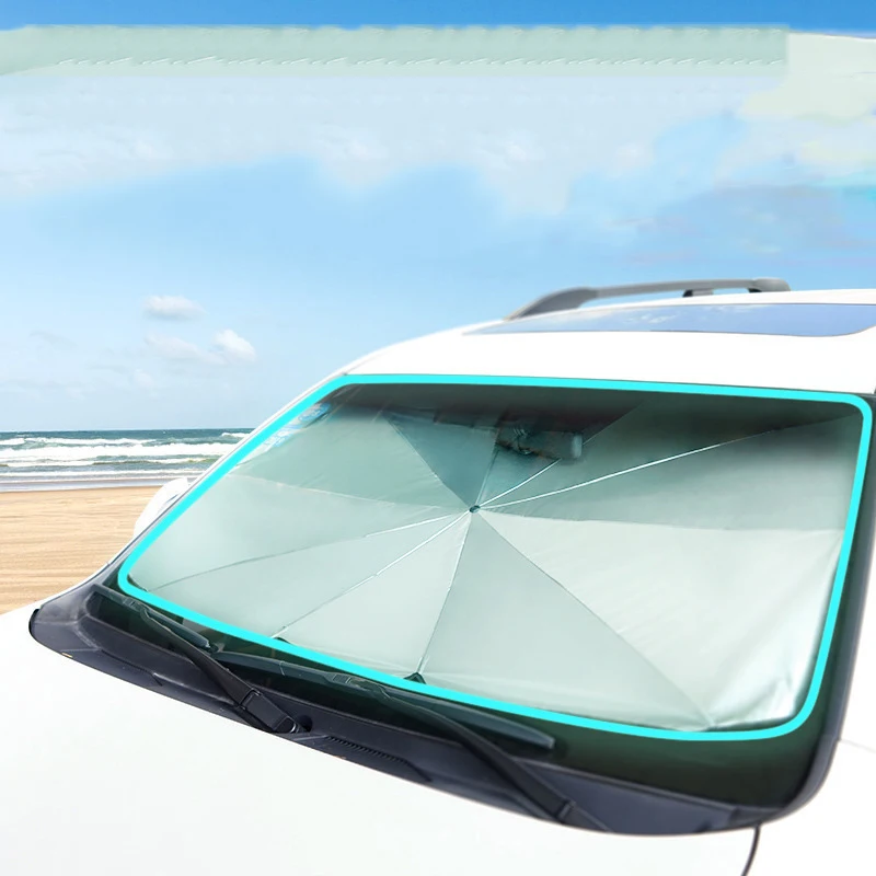 

125cm 145cm Foldable Car Windshield Sun Shade Umbrella Car UV Cover Sunshade Heat Insulation Front Window Interior Protection