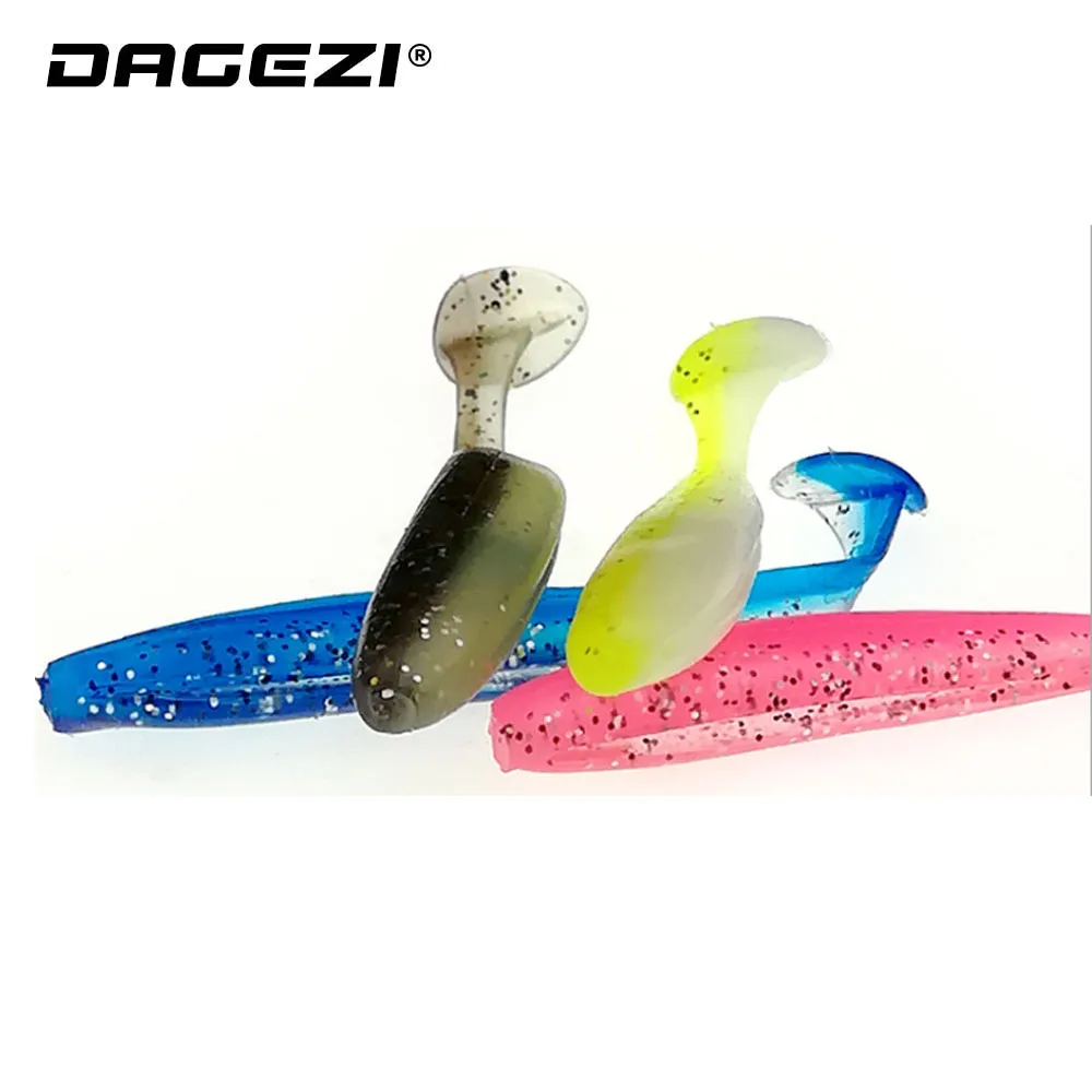 Мягкая силиконовая приманка DAGEZI 7 см 2 г для морской рыбалки 10 шт./лот мягкая