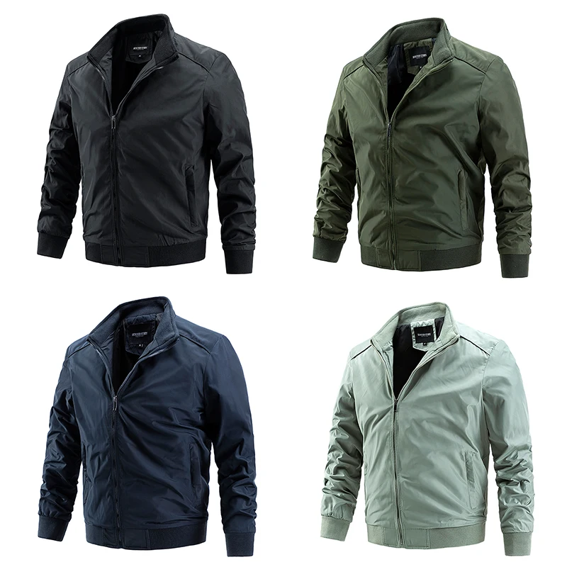 Мужская непродуваемая ветровка с воротником стойкой из 2021 полиэстера|Походные