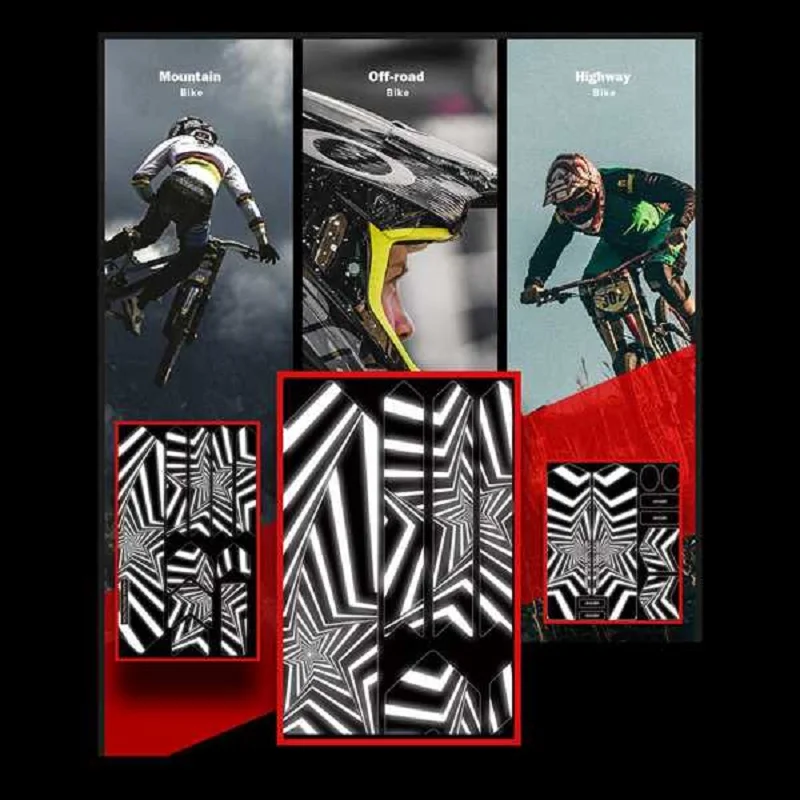 3D защитные наклейки на раму велосипеда светоотражающие для износостойкие