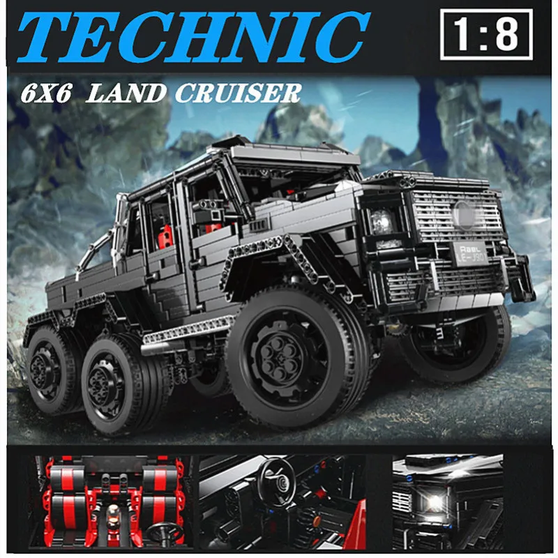 Teachnic комплект RC мс 2425 G63AMG 6X6 LAND CRUISER модель автомобиля SUV кирпичи прохладный черный