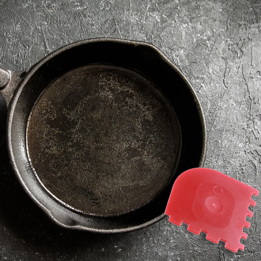 

4pcs Casting Iron Pan Cleaning Scrapers Scrubbers Cleaning Tool (Red, Black)