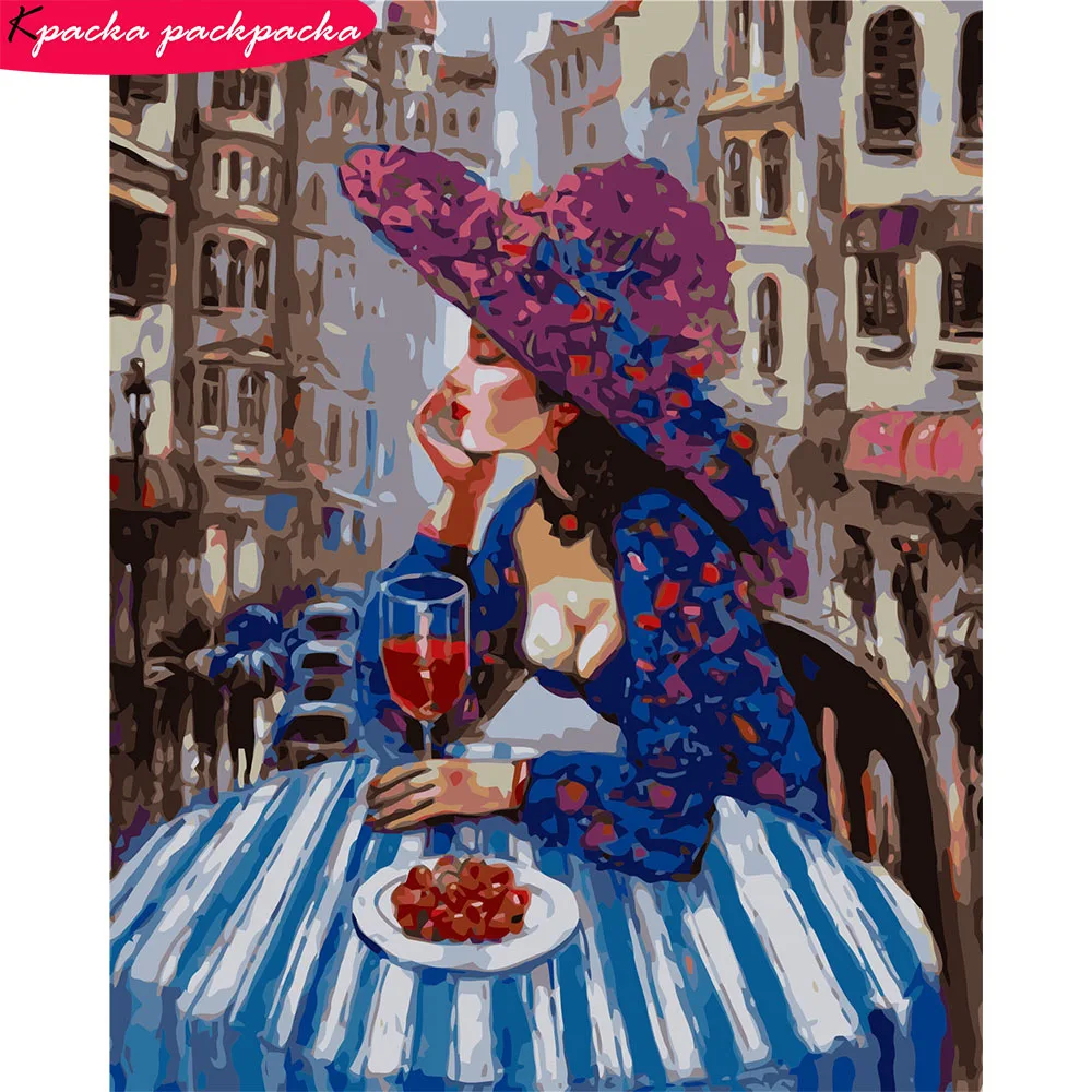 

DIY Girl Figure Painting By Numbers On Canvas Frameless Oil Paint 19.7x15.7inch 24 Colors Home Decoration Diff:4 Stars VA-0700