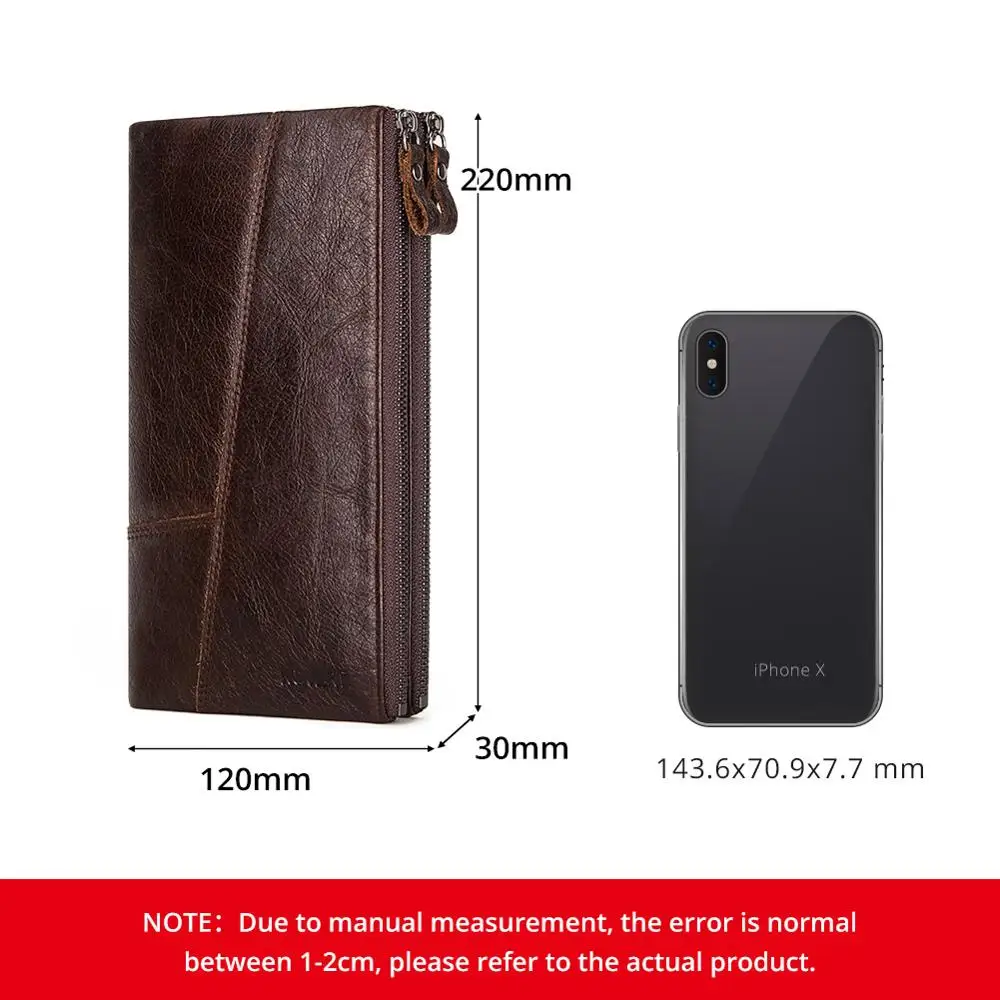 Дизайнерские мужские кошельки известного бренда Длинный кошелек из натуральной