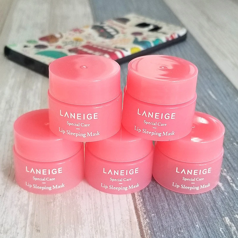 3g Корейская маска для сна Laneige губ с желейным клубничным ароматом увлажняющая и |